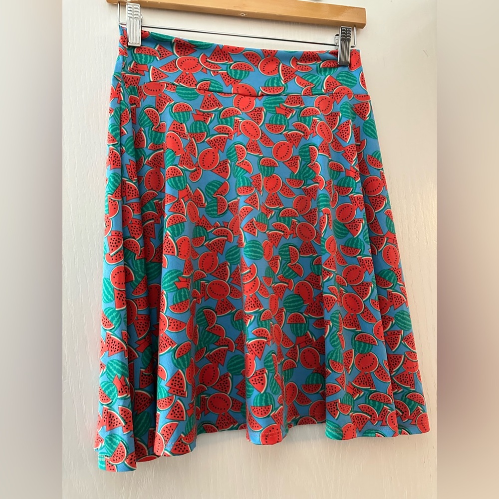LuLaRoe Kids Azure Skirt Size 12 Cute watermelon Print LN EUC